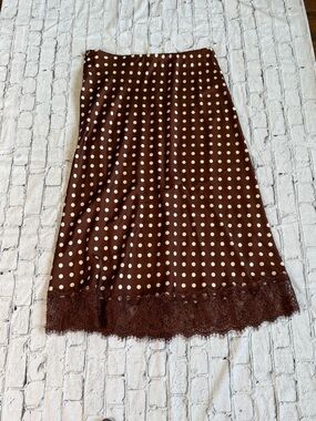 Brown polka dot skirt